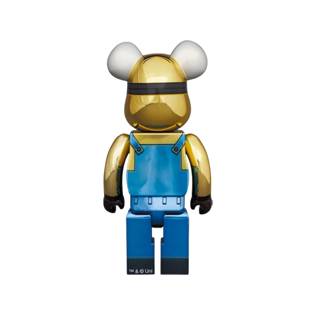 Conjunto Bearbrick DAVE 100% y 400% CHROME Ver.