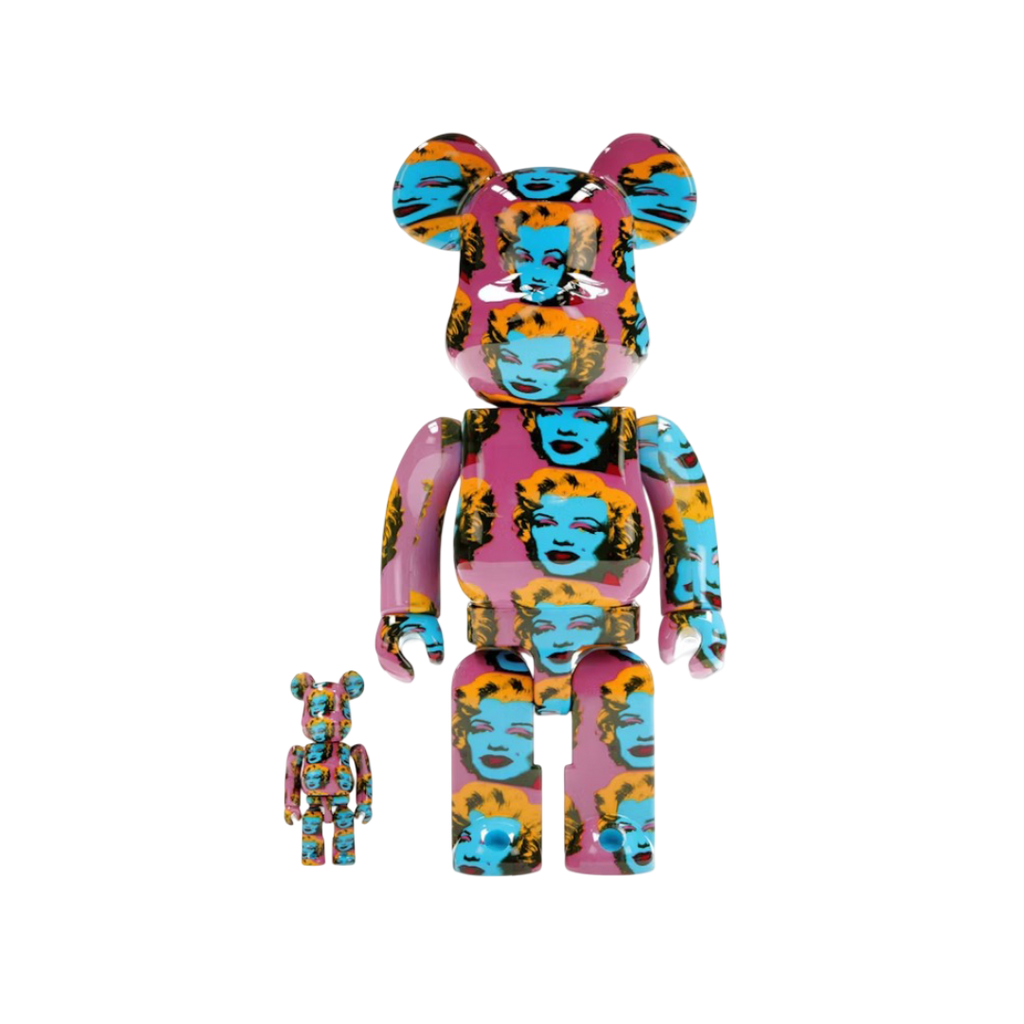 Conjunto Bearbrick Andy Warhol Marilyn Monroe #2 100% y 400%
