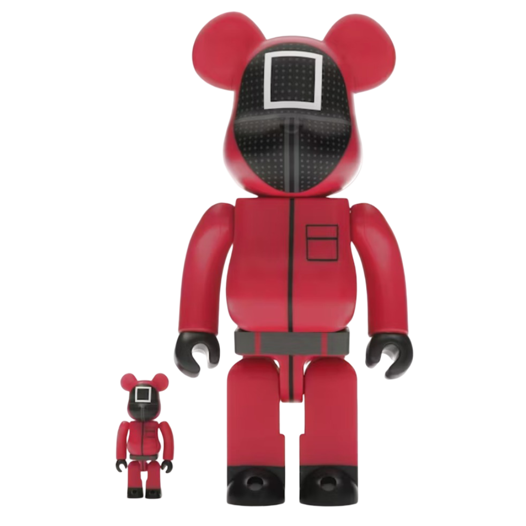 Bearbrick x Squid Game Guard Square Set 100% y 400%