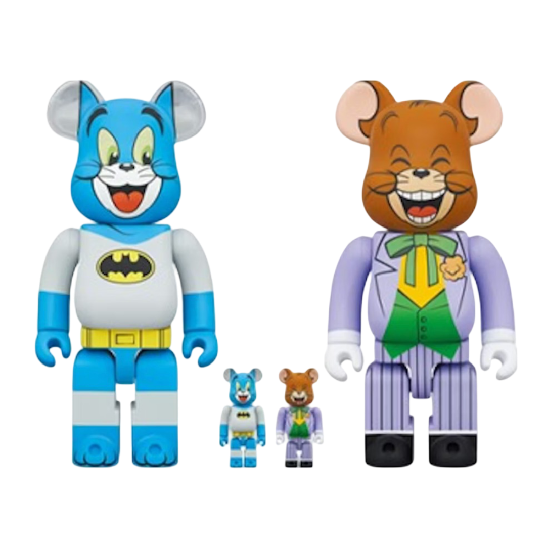Bearbrick x Tom as Batman and Jerry as the Joker 100% & 400% Set