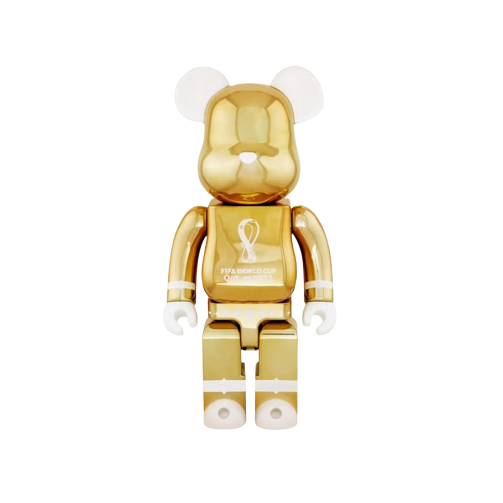 Bearbrick x Copa Mundial de la FIFA Catar 2022 Set 100% y 400% Oro