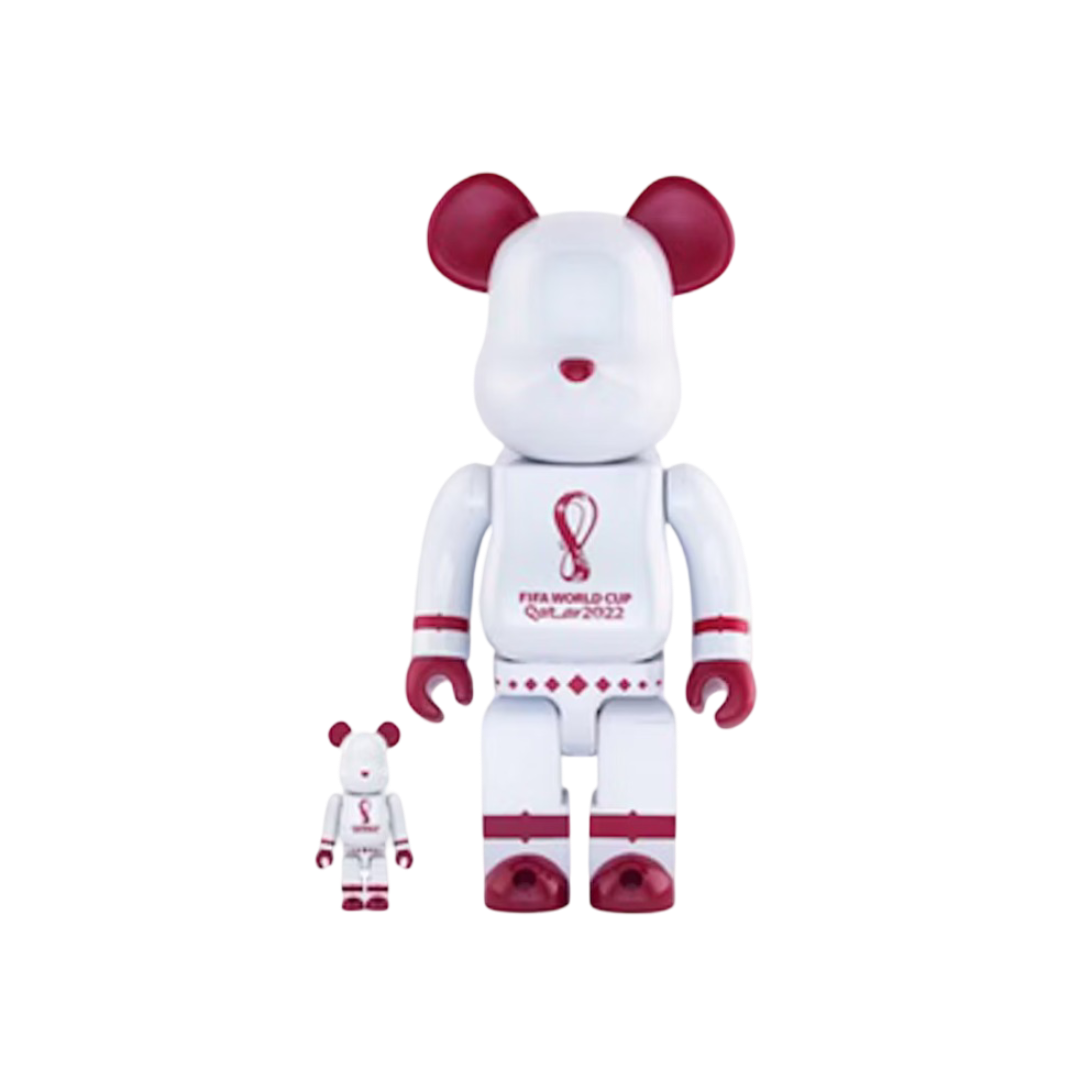 Bearbrick x FIFA World Cup Qatar 2022 100% & 400% Set White