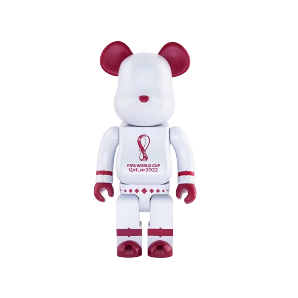 Conjunto Bearbrick x Copa Mundial de la FIFA Catar 2022 100% y 400% blanco