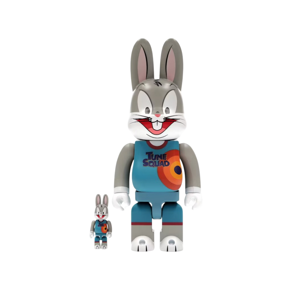 Bearbrick x Space Jam: Un nuevo legado Rabbrick Bugs Bunny 100% y 400% Set Gris