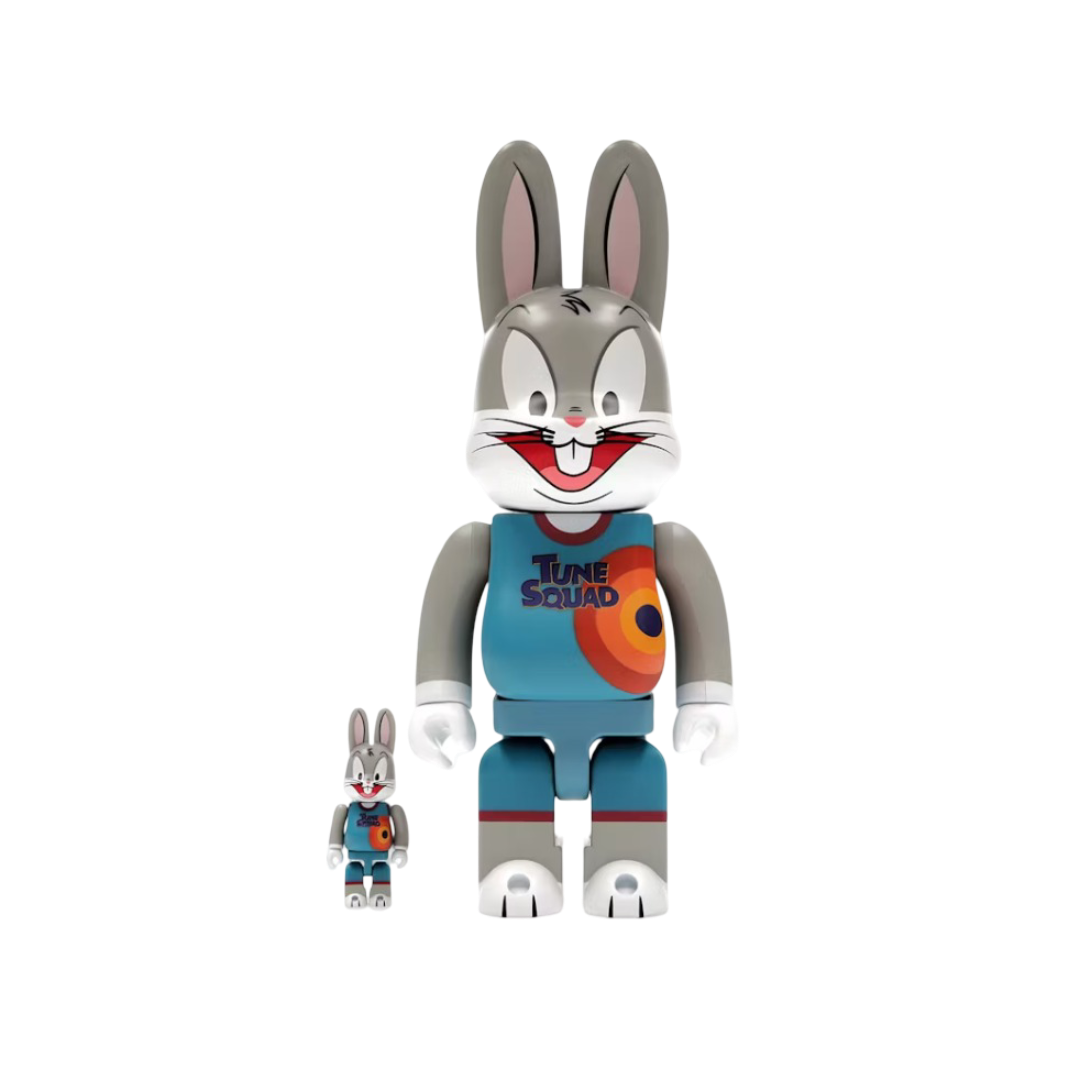 Bearbrick x Space Jam: A New Legacy Rabbrick Bugs Bunny 100% & 400% Set Grey