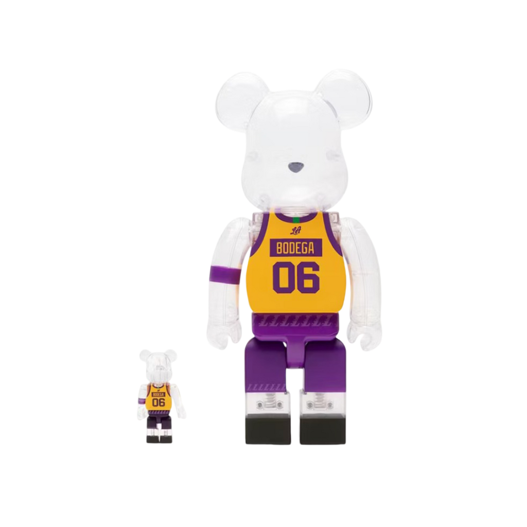 Bearbrick x Bodega x NBA Worldwide Respeto a Los Angeles Lakers 100% y 400% Set