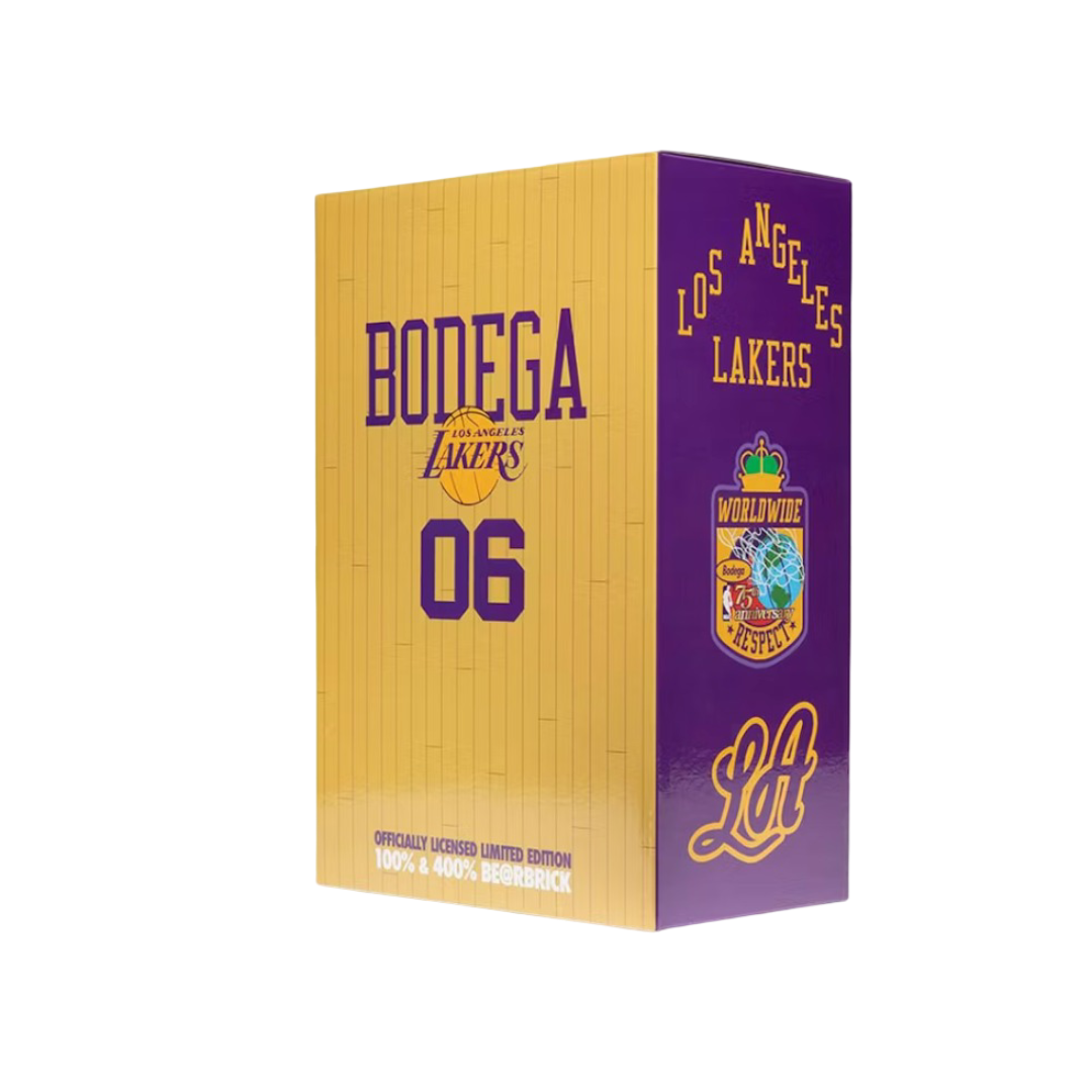 Bearbrick x Bodega x NBA Worldwide Respect Los Angeles Lakers 100% & 400% Set