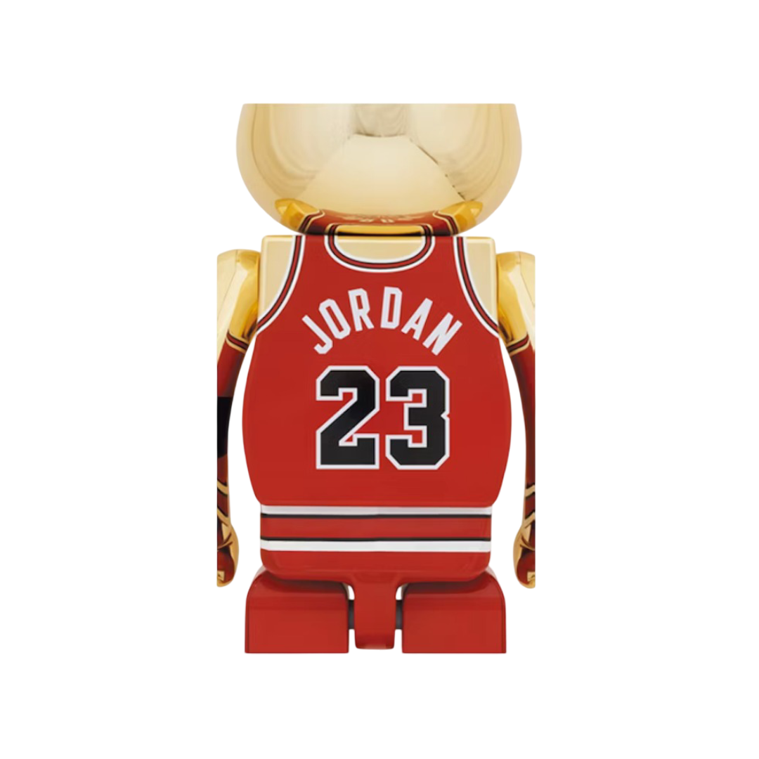 Bearbrick Michael Jordan 1985 Rookie Jersey 1000% Gold Chrome