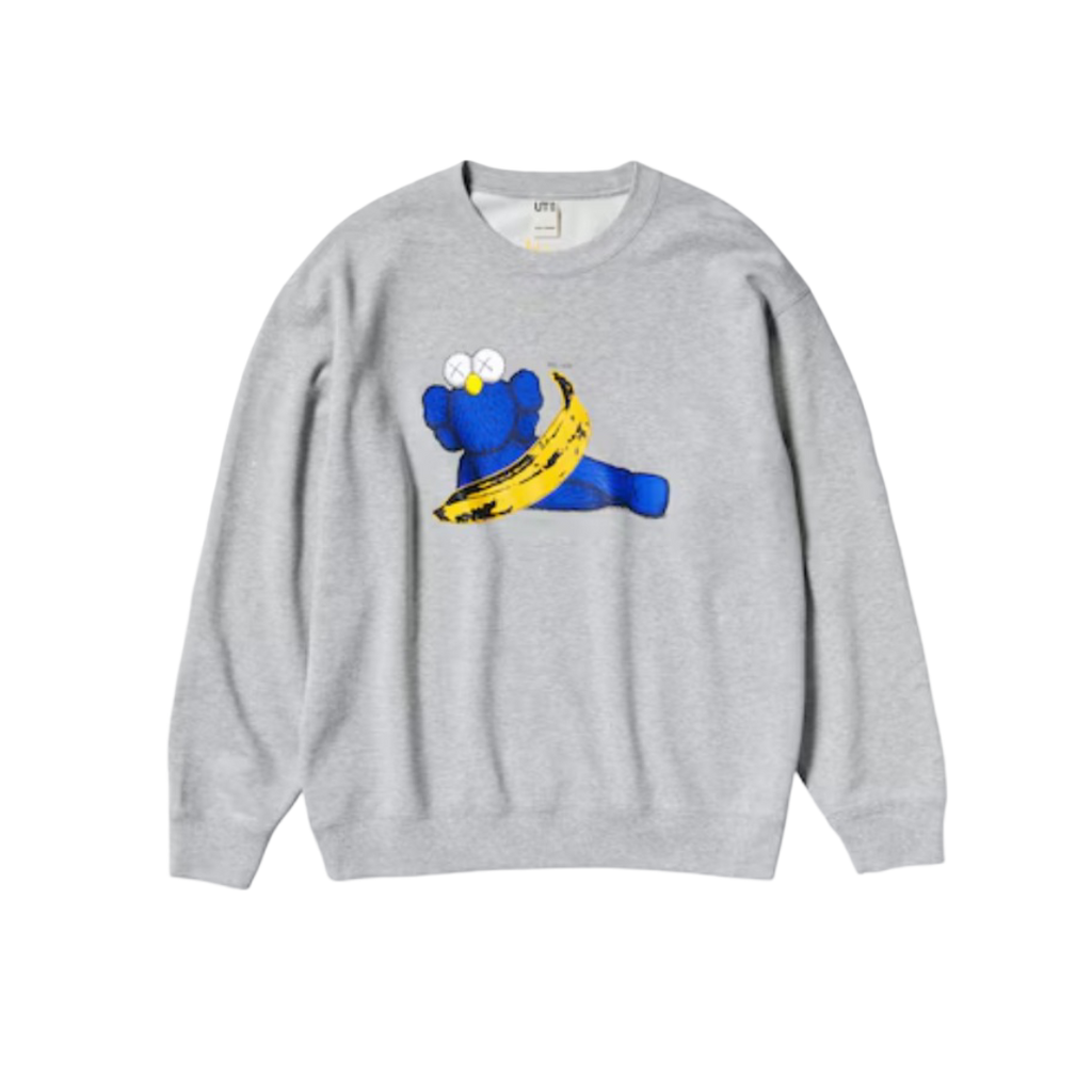 Sudadera con capucha gráfica gris KAWS x Warhol