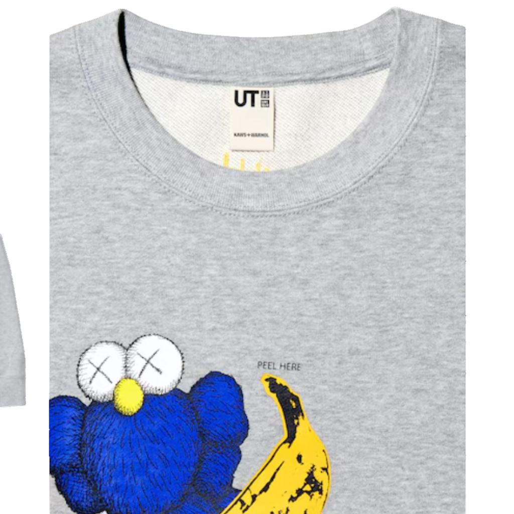 Sudadera con capucha gráfica gris KAWS x Warhol