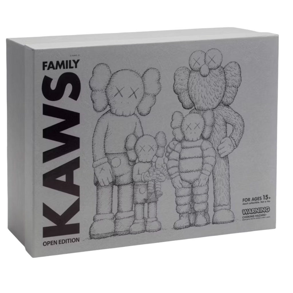 Conjunto familiar KAWS gris/rosa