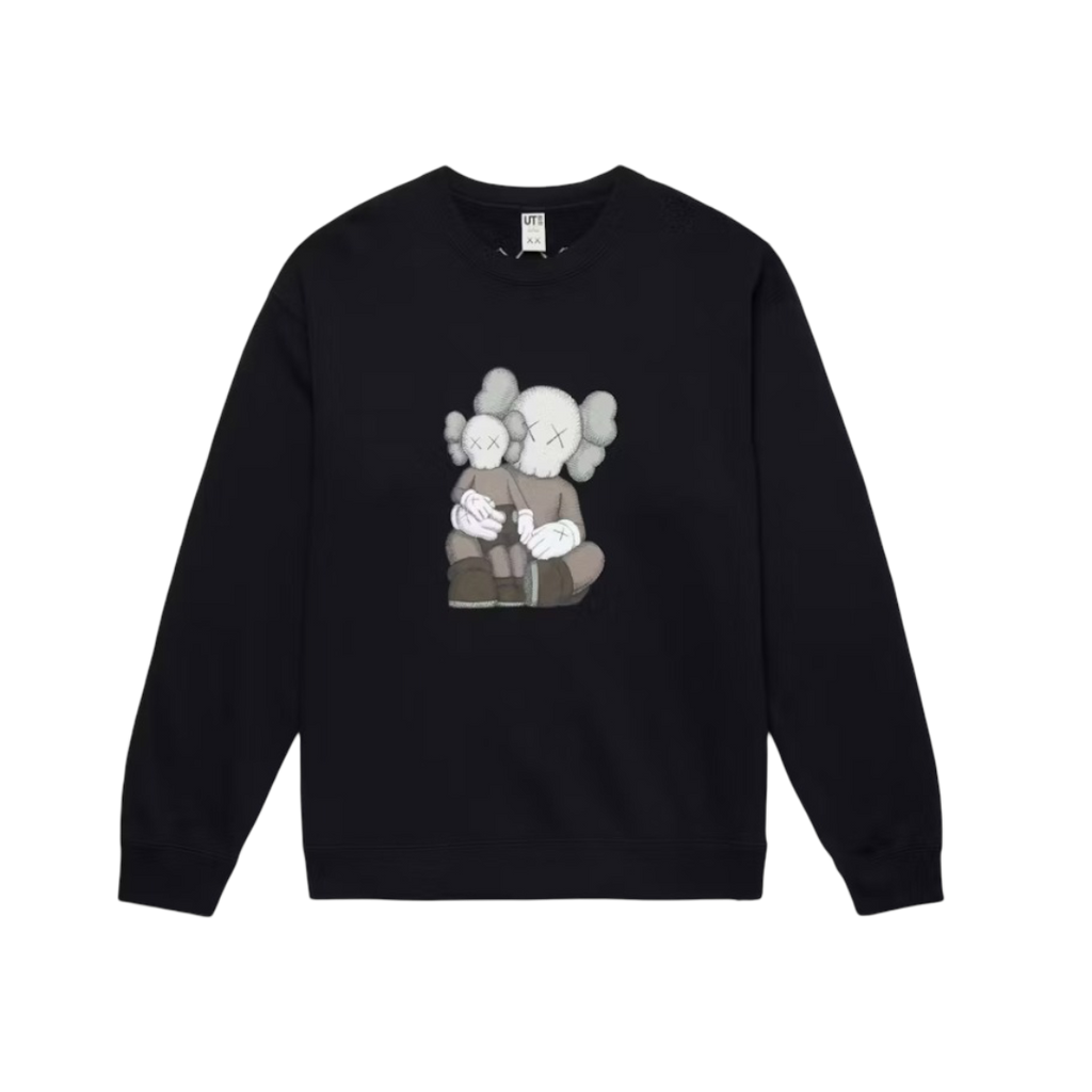 Sudadera de manga larga para niños KAWS x Uniqlo (talla EE. UU.) Negra