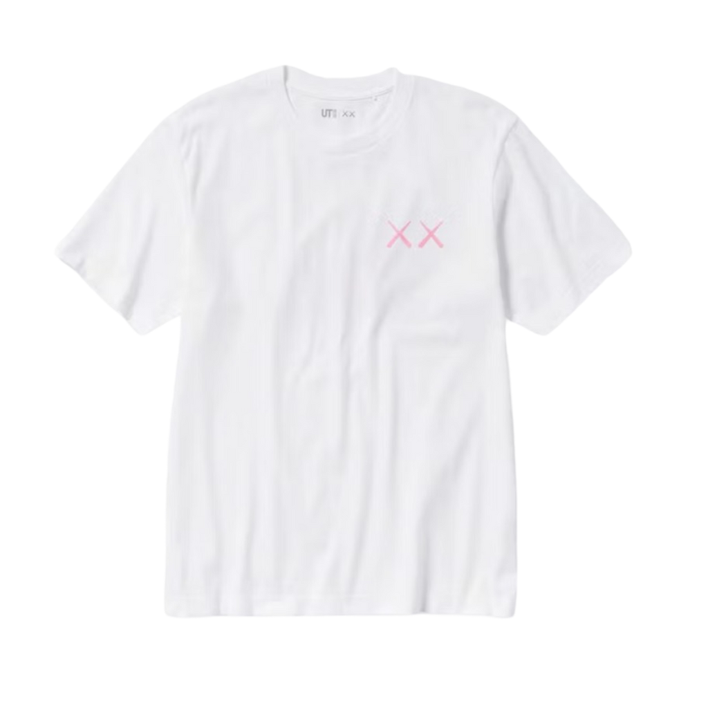 Camiseta gráfica de manga corta UT para niños de KAWS x Uniqlo (talla estadounidense), color blanco