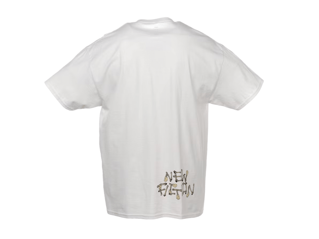 Kaws Skeleton New Fiction White Tee