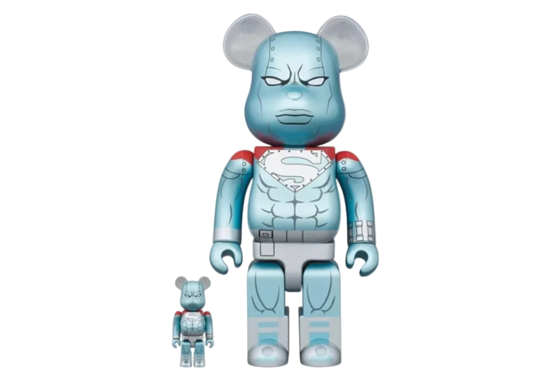 Bearbrick Steel Superman 400% & 100% Set