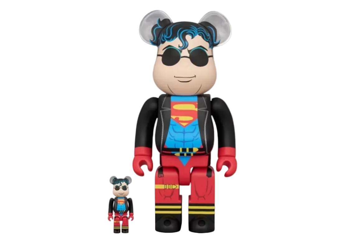 Bearbrick Superboy 400% & 100% Set