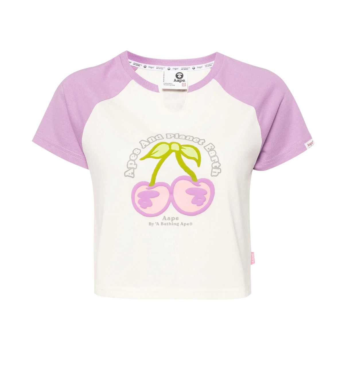 Aape Cherry Motif Cropped T-Shirt