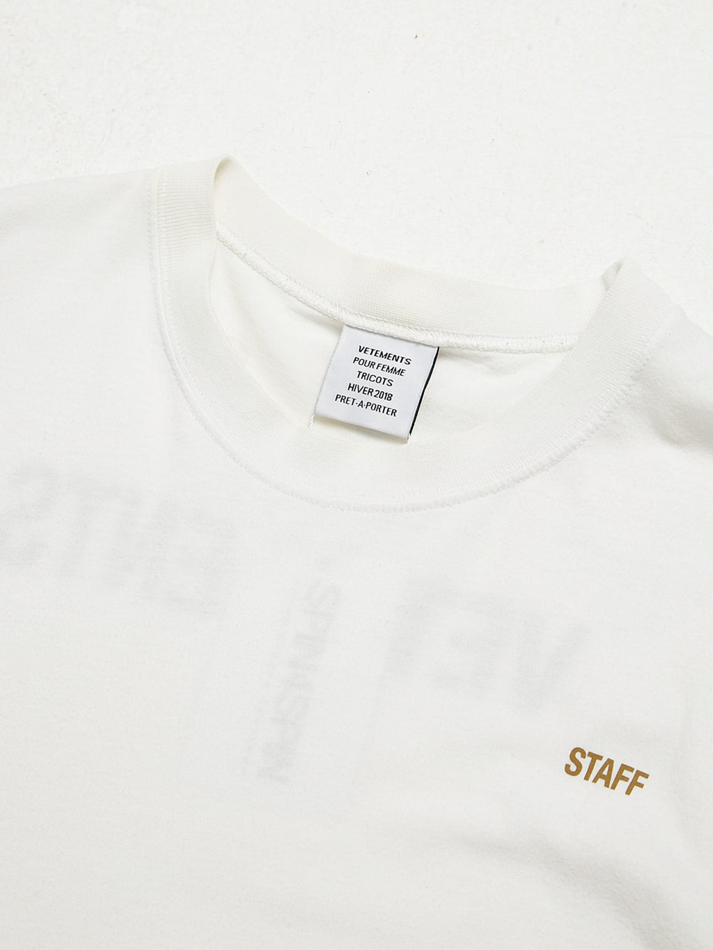 Vetements White Cotton T-Shirt Pre-Loved