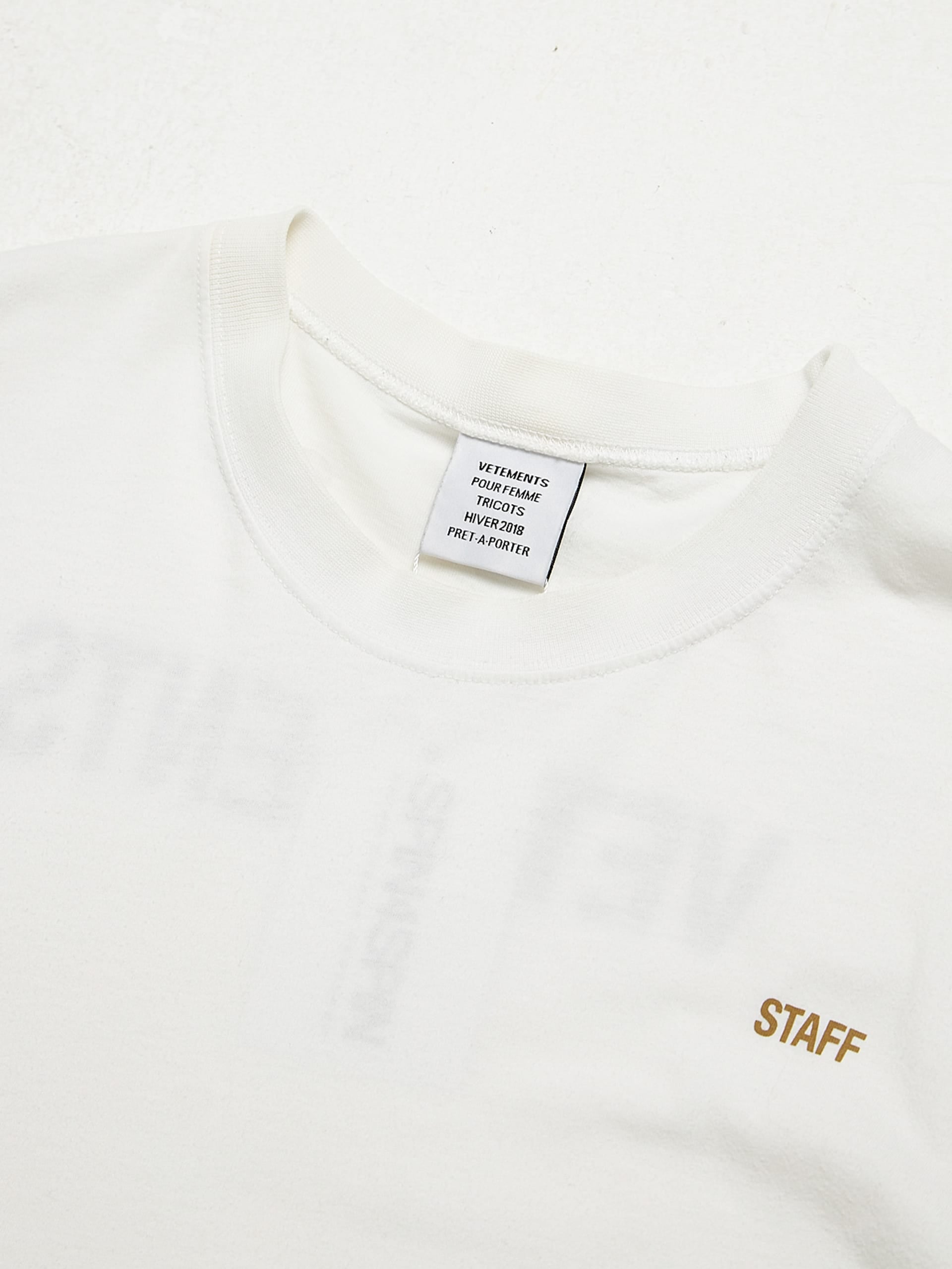 Vetements White Cotton T-Shirt Pre-Loved