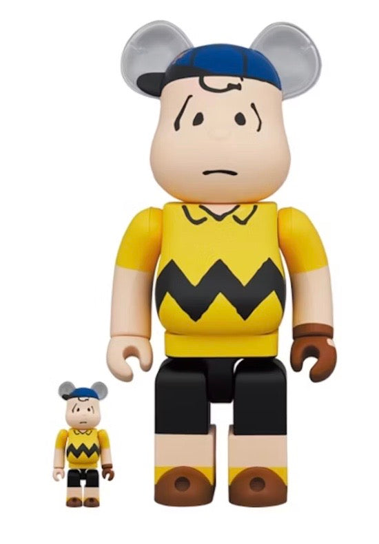 Bearbrick x Peanuts x MLB New York Mets Charlie Brown 100% & 400% Set