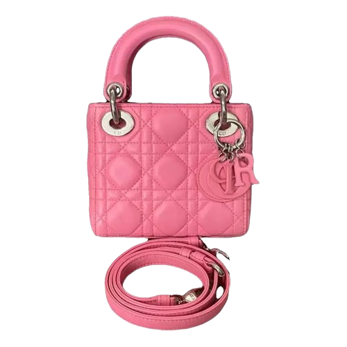 Christian Dior Lady Dior Bag Cannage Quilt Lambskin Mini satchel Pre-loved