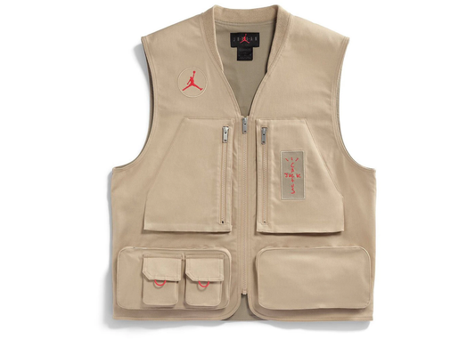 Travis Scott Cactus Jack x Jordan Utility Vest Desert/Khaki/University Red