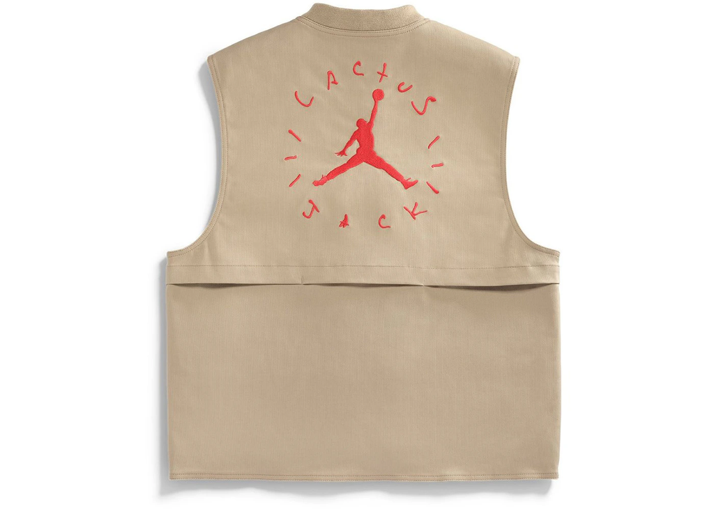 Travis Scott Cactus Jack x Jordan Utility Vest Desert/Khaki/University Red