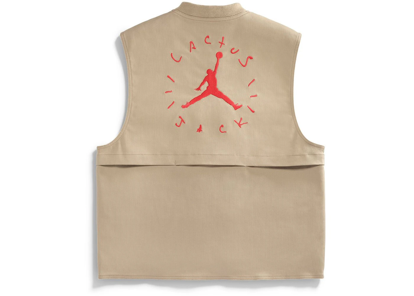 Travis Scott Cactus Jack x Jordan Utility Vest Desert/Khaki/University Red