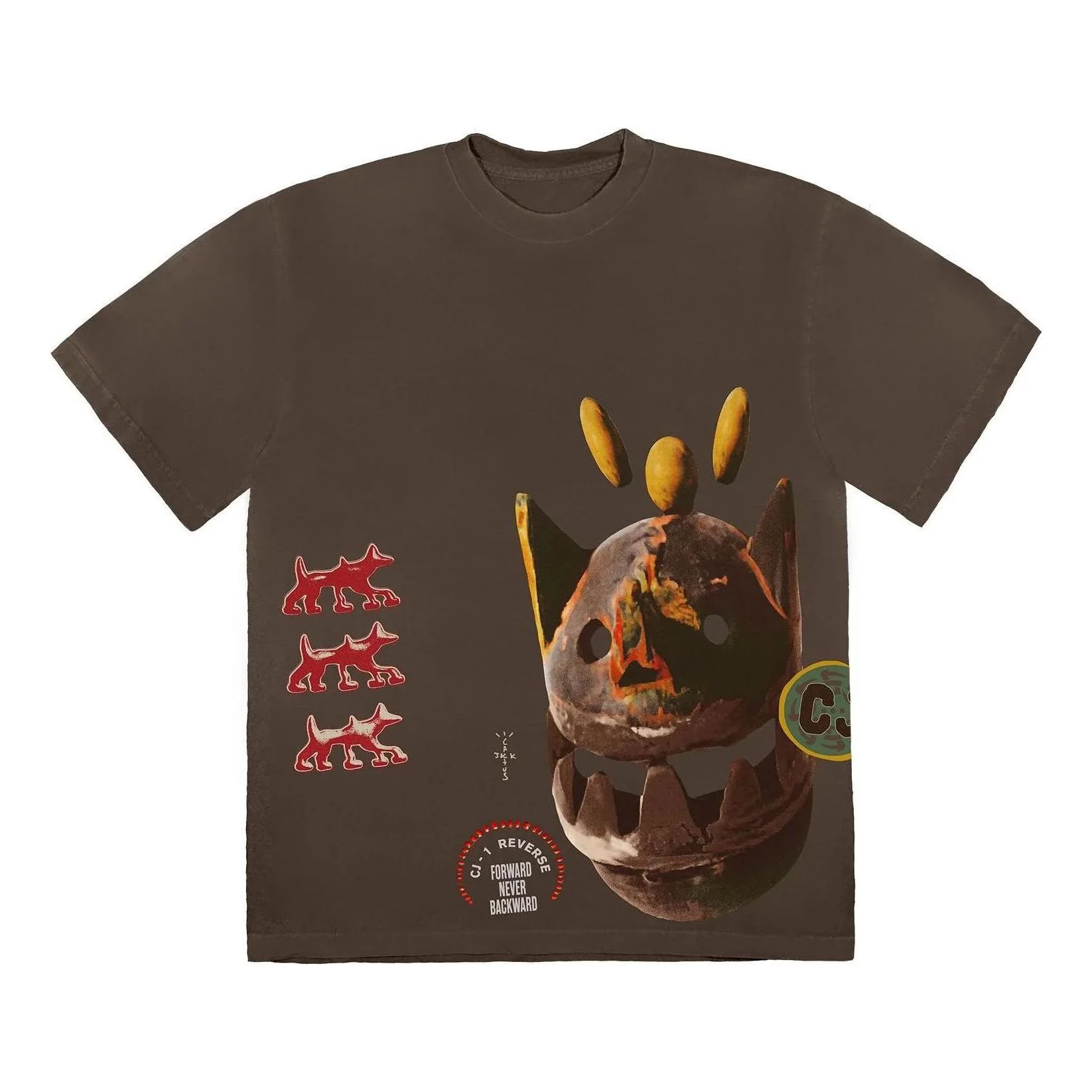 Travis Scott Never Backward Brown Tee