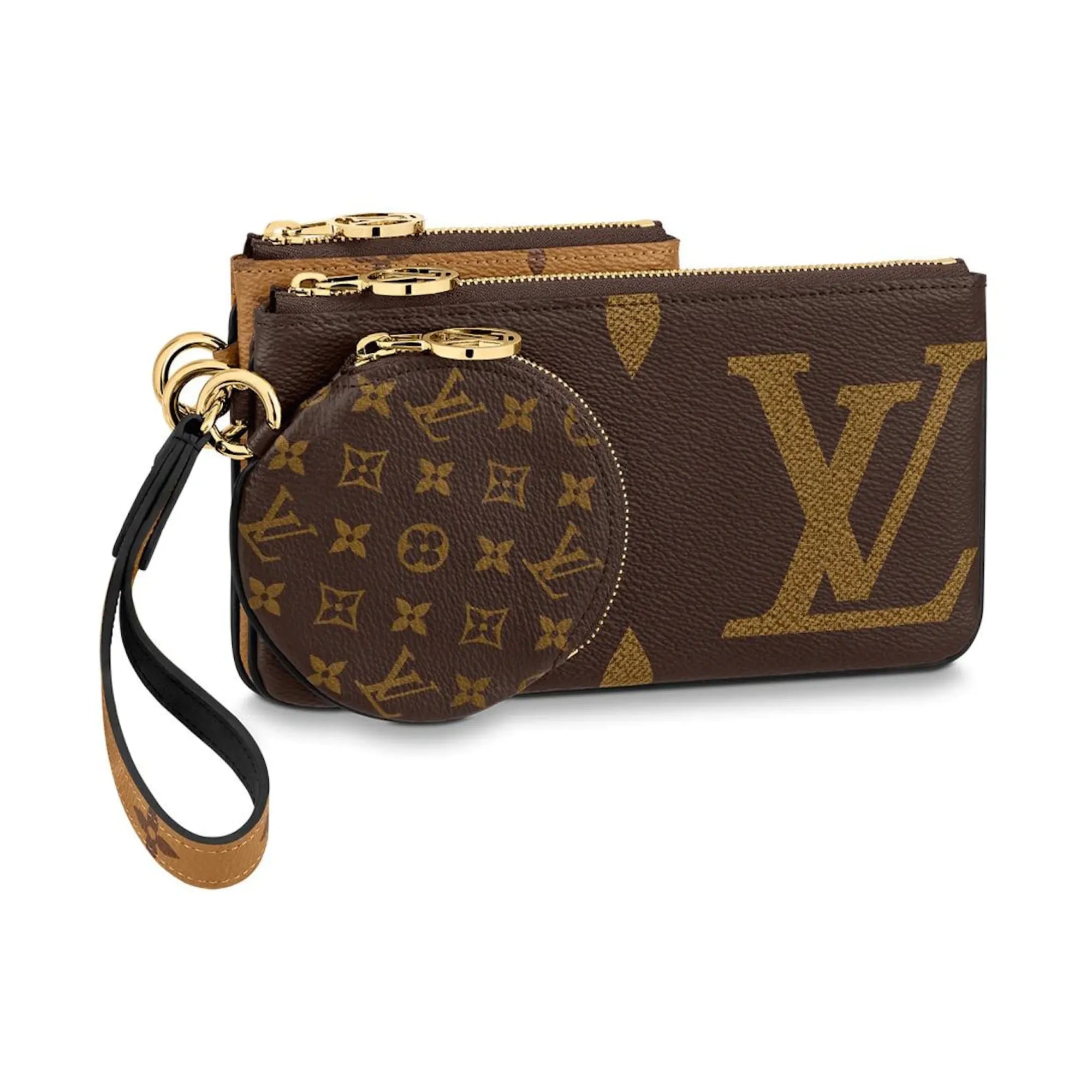 Louis Vuitton Trio Pouch Monogram Giant/Reverse/Mini Brown