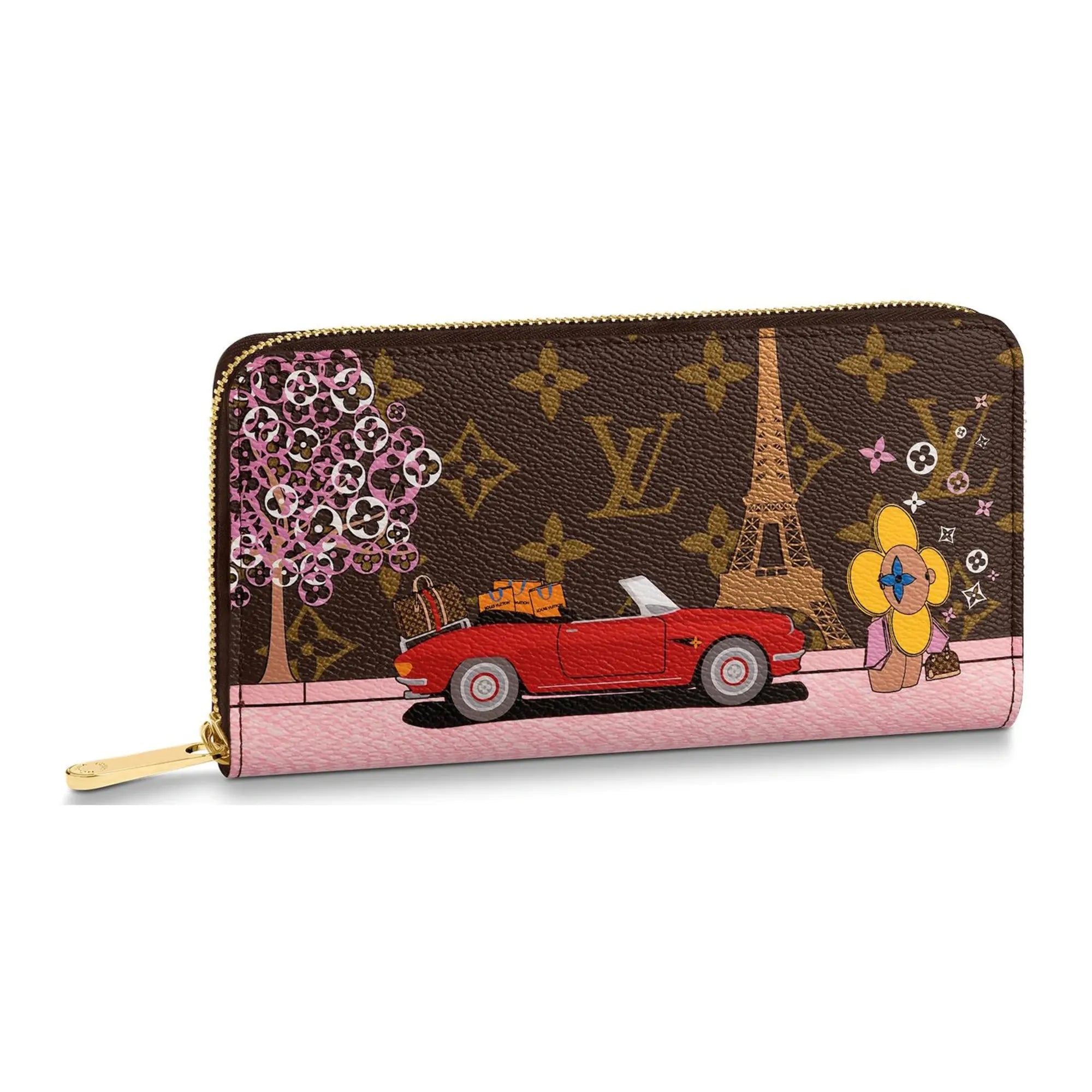 Louis Vuitton Zippy Wallet Monogram Vivienne Paris Red Lining